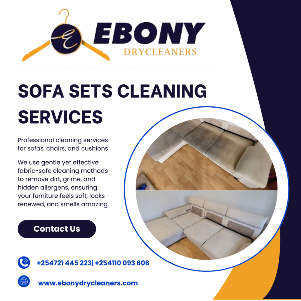 Sofa Set Cleaning and Upholstery Care at Ebony Drycleaners marketing posters 32
